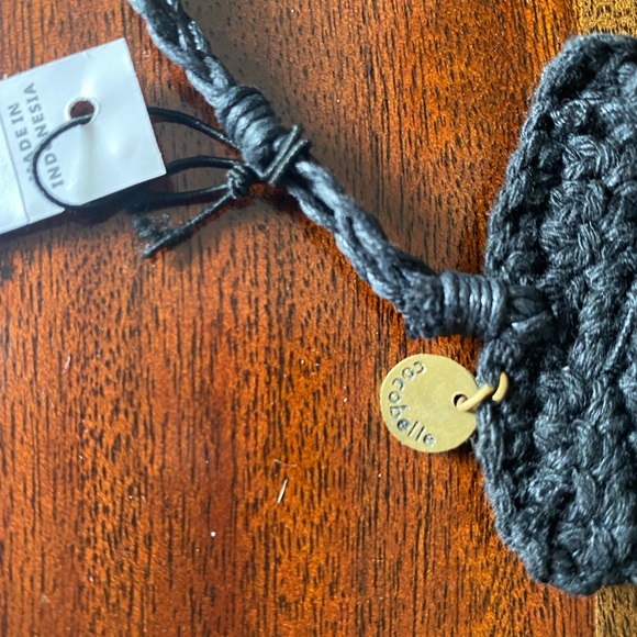 NWT Anthropologie Cocobelle Papua Shell Beaded Woven Bracelet Woman’s Black - Picture 5 of 9